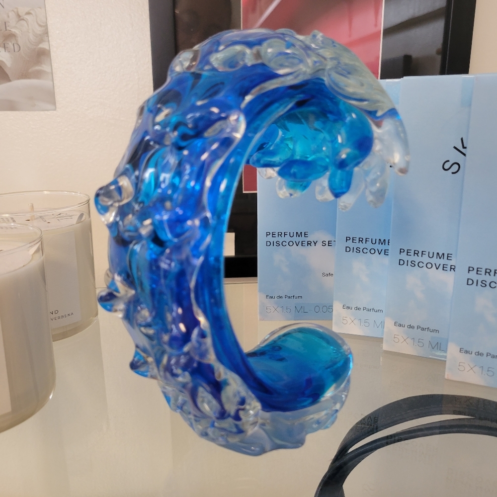 Art Glass Wave - Rip Curl Sculpture - Picture 2 of 5